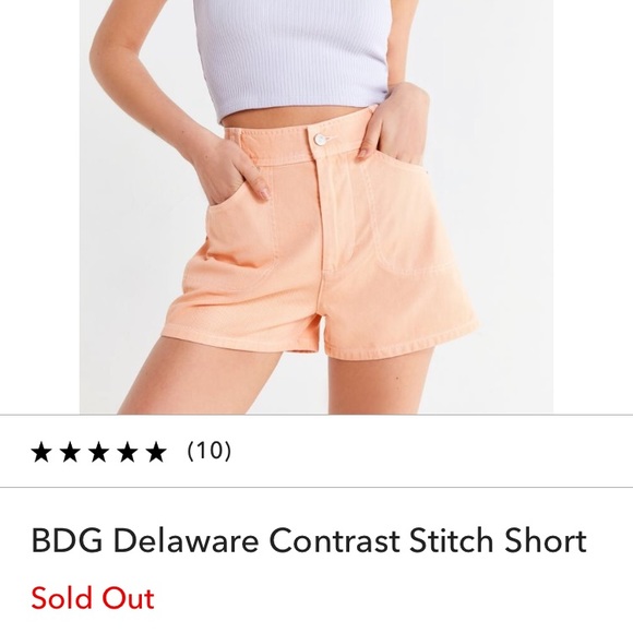 BDG Pants - BDG DELAWARE CONTRAST STITCH SHORT